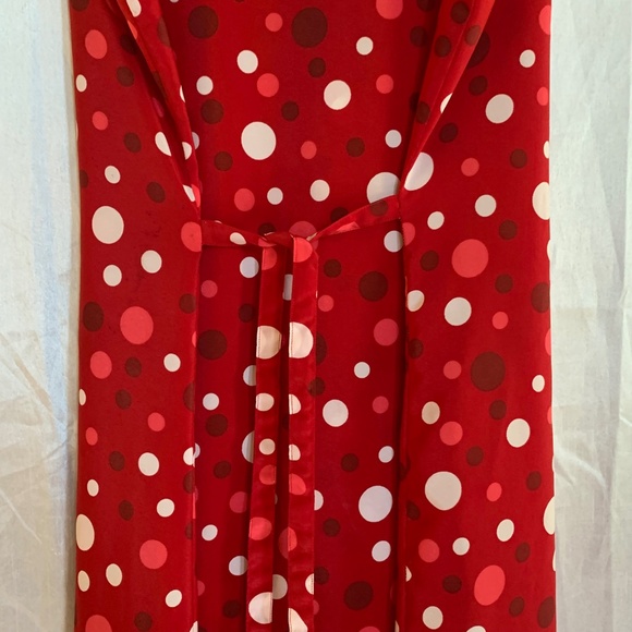 Pretty Pink Polka Dot Column Dress in Red - Size XL - Picture 5 of 12